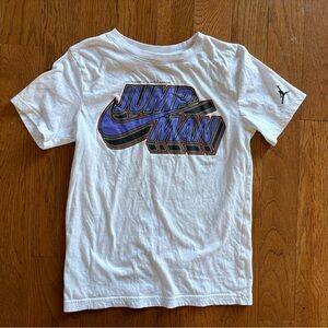 Jordan Kids White and Purple Jumpman T-Shirt